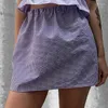 Faldas Pixiekiki casual de cintura alta mini falda ropa para mujer 2024 verano guingham una línea kawaii chicas p85-ag11