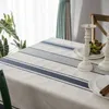 Table à rayures teints en coton en coton japonais charbe à café rectangulaire table basse maison pour le salon 240428