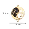 Charms mixtes 10pcs de style chinois yin yang bagua tai chi bijoux en émail de fabrication accessoires de collier de couple bricolage