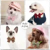 Hundebekleidung Bowties kleine Katzenhunde karierte Krawatten für Samll Style Biege Haustiere Pflegezubehör Krawatte