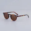 Sunglasses Gregory Peck Yellow Vintage Sun Glasses Small Size Round Tortoise Acetate Frame Polar Hombre Outdoor Ladis Glass