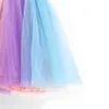 Flickor pastell tutu kjolar barn balett dans tyll pettiskirt underskirt tutus barn födelsedagsfest bankett kostym kjol gåva 240420