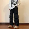 Pantalons de cargaison Multi-poches TOLLING PANT HARAJUKU MENS VINTAGE LOBE LORD LEG LEG STREEUR CASSORAGE HIP-HOP LAPPERT PTANTER 240429