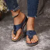 Casual Shoes Women Wedge Sandals Comfortable Slip-On Flip Flops Summer With Arch Support Beach