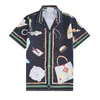 Men's Tracksuits Luxury Short Sleeve Hawaiian Shirt Suits Horse Jewelry Printed Vacation Outfits 2024 Casual Button Down Two Piece Sets