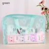 Storage Boxes Travel Accessories Waterproof Save Space PVC Transparent Cosmetics Bag Toiletry Bathing Pouch Floral Make Up Organizer