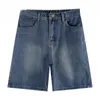 Jeans de shorts masculinos para mulheres cor confortável de verão simples e estilo leve em estilo reto de pernas retro calças retro solteiras