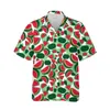 Chemises décontractées pour hommes Unisexe Hawaiian Men Fruits 3D Fruits imprimés Bouton Short Shirt Hawaii Tops Taille européenne 6xl haute qualité