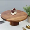 Plates Wood Cake Stand Bread Plate Creative Serving Trays Eco Naural Wooden Dessert Fruit Snack Tray Home Decor Pography Props