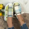 Casual Shoes 2024 Płótno Damskie lekkie poślizgnięte płaskie trampki Summer Oddychane mokasyny