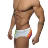 Herren Badebekleidung Low Taille Sexy Bikini Bottoms Sommer Modedruckfarbe Schnelltrocknen Badeanzug Schwimmshorts Push Pad 2024 Badeanzug