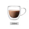 Tassen Doppelschicht Tasse Hoch Borosilikat Glasmilch Tee Drink Wärmeresistente und Anti-Scald-Bubble Becher