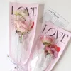 Enveloppe-cadeau 20pcs Love Transparent Rose Packaging Sacs Fleur Bouquet Plastique Sac Emballage Paper un droit