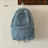 Sac à dos vintage denim de style coréen mode étudiants occasionnels carnets scolaires scolaires adolescents adolescents sacs de livre de livre