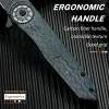 Couteaux Huangfu7cr13mov Pliant couteau EDC / Pocket Knife 3D Poignée de fibre composite imprimée