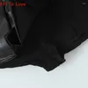 スカートY2KロードロップウエストミニメタルリングプリーツプリーツPUフェイクレザーAラインブラックジッパーショーツブロガーボタンソリッド衣装