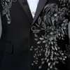 Elegancka aplikacja Twopiece męska garnitur na bankiet ślubny taniec bal mat