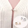 Broches 3pcs Redução de tamanho da cintura Artefato Broche Roupa Salia Calças Anti Slip Slip Buckle Pearl Cardigan Pin de segurança