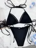 Costumi da bagno femminile sexy shinny rhinestone glitter a corda perizoma bikini set da bagno da bagno costumi da bagno con le battute di bagno bibico tankini biquini