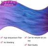 5 paquets Jumbo Traid Hair Purple Synthetic Braiding Hair for Box Crochet Traids Soutien en gros des tresses roses vertes 100g / pack 240426