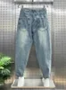 Jeans maschile con buchi pantaloni blu strati rotti harem strappato di pantaloni da cowboy designer xs primaverilo autunno casual denim grunge y2k