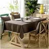 Flax Fabric Table Cloth Luxurious Cover Linen Cotton Washable Tablecloth for Wedding Home Party Dining Banquet Decoration 240428