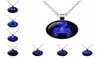 12 Zodiac Sign Pendant Necklace Glass Cabochon Double Galaxy Constellation Horoscope Astrology Necklace For Women Men Jewelry233S8008377