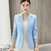 Abiti da donna 2024 blazer blazer a maniche lunghe tasche giacche cappotto sottile giacca da ufficio per le top femminile