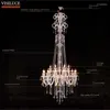 Żyrandole duże luksusowe kryształowe oświetlenie żyrandolowe Foyer Light