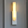 Muurlamp modern koper marmeren interieur rechthoek led slaapkamer decoratieve sconce woonkamer gangpad omgevingslicht trap