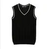 Men's Vests Men Spring Sweaters Autumn Sleeveless Cotton Knitted Waistcoat Stretch V-Neck Pull Jumpers Tanks