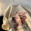 T-shirt surdimensionné de coton floral pour hommes
