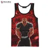 2023 EST BAKI HANMA THE GRAPPLER FASHION SUMMER MEN TANK TOPS SOREVELESS HARAJUKUパーソナリティ3Dプリントビーチティー240429