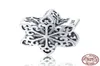 fashion pure silver charm S925 sterling rose gold plated snowflake pendant DIY charms beads bracelets handmade turkish jewellery w5100581