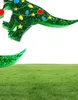 Kerstdinosaurus Dange oorbel voor vrouwen nieuwe groene glitter acryl sieraden mode -accessoires222v5761134