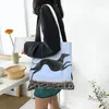 Shopping Bags Custom Greyhound Jumping Canvas Women Portable Groceries Whippet Sihthound Dog Shopper Tote