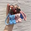 Harzimitation Stoff Teddybär Schlüsselbär kleiner Anhänger, Puppenschmuck, Keyring kreativer Anhänger, Schlüsselbundzubehör