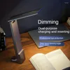 Bordslampor LED -vikbar skrivbordslampa Laddning Touch Control Dimble Desktop Eye Protection Reading Study Office Bedroom Bedside