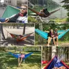 Aggiorna Hammock Camping Hammock Outdoor Hammocks Hammocks Portable Parachute Nylon Hammock per escursioni per spallacking Travel 240417