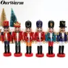 6pcs Woodcracker Christmas Christmas Christmas Decorações de nozes Decorações Desenhando Walnuts Soldiers Band Dolls1866581