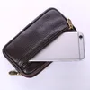 Taillezakken Leather Fanny Pack Heren riemtas Travel Cash Card Holder Wallet Telefoon Pouch Hip Bum Casual Purse