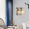 Wandlampe Dekorative Gegenstände für Geweih -Streitwagen Room Dekor Schwung Arm Light Korean Lesart