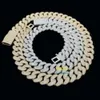 Hip Hop Jewelry 20mm 3 Rows Round Shape Iced Out 925 Silver Moissanite Diamond Cuban Link Chain Men Necklace