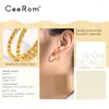 Boucles d'oreilles CEEROM Twist Line Piercing pour les femmes Gold Color Color Boucles de mode Bijoux en gros