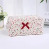 Cosmetic Bags Large Floral Puffy Quilted Makeup Bag Travel Accessory Cosmetics Flower Printed Bow Pouch Women Girls
