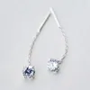 Stud -oorbellen 925 Sterling zilveren sieraden vrouwen mode schattig klein 0.8cmx0.9cm hol hart cadeau voor meisjes dame