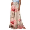 Women's Pants High Waisted Wide Leg Summer Casual Flowy Palazzo Floral Print Beach Trousers With Pocket Ropa De Mujer