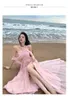 Abiti casual 2024 Summer Sweetheart Scherge Abito diviso Fairy Super Seaside Travel Beach Beach