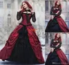 Old School Gothic Victoriaanse Halloween Avondjurk Vintage Ball Gojed High Neck Sheer Lace Long Sleeve Plus Size Quinceanera Party2076919