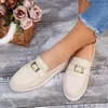 Chaussures décontractées Fashion Comfort Designer Femmes de haute qualité 2024 Suede en cuir plat Flat Walking Driving Shoe plus taille